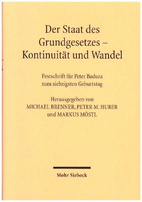 Der Staat des Grundgesetzes - Kontinuität und Wandel Law