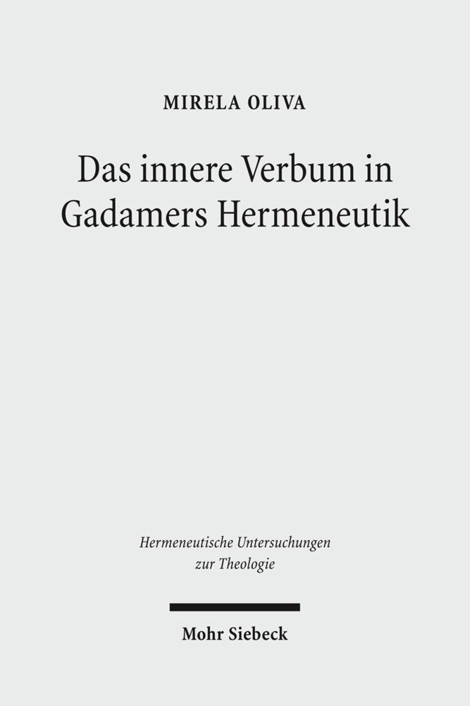 Das Innere Verbum in Gadamers Hermeneutik book