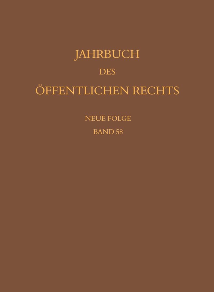 Jahrbuch des öffentlichen Rechts der Gegenwart. Neue Folge Law