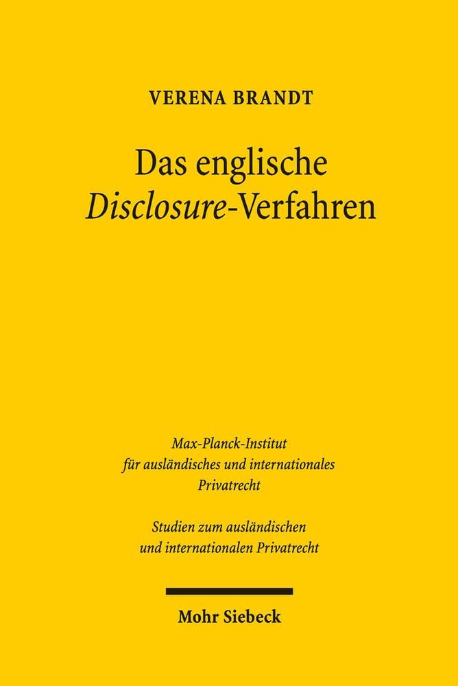 Das englische Disclosure-Verfahren Law