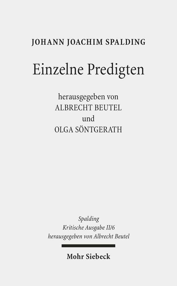 Kritische Ausgabe: 2. Abteilung: Predigten. Band 6: Einzelne Predigten Historical Fiction