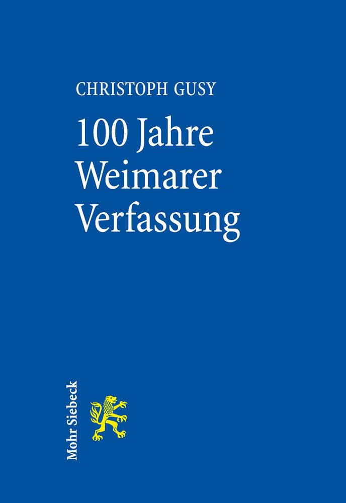 100 Jahre Weimarer Verfassung book