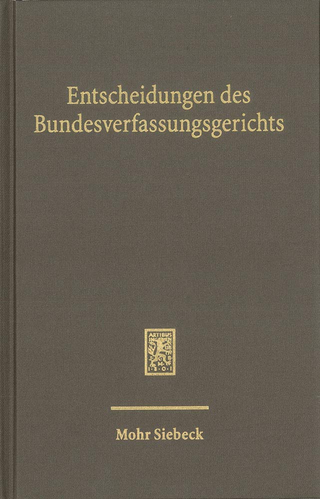 Entscheidungen des Bundesverfassungsgerichts (BVerfGE): Registerband zu den Entscheidungen des Bundesverfassungsgerichts, Band 141-150 Law