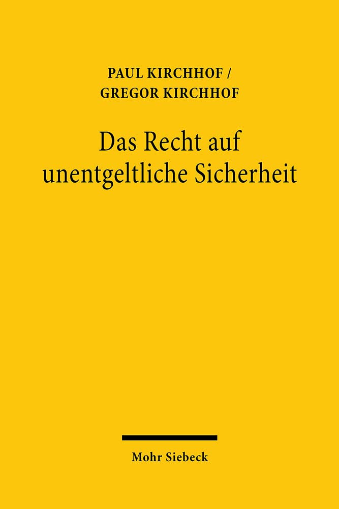 Das Recht auf unentgeltliche Sicherheit: Zur Sicherheitsgebühr bei Risikoveranstaltungen Law
