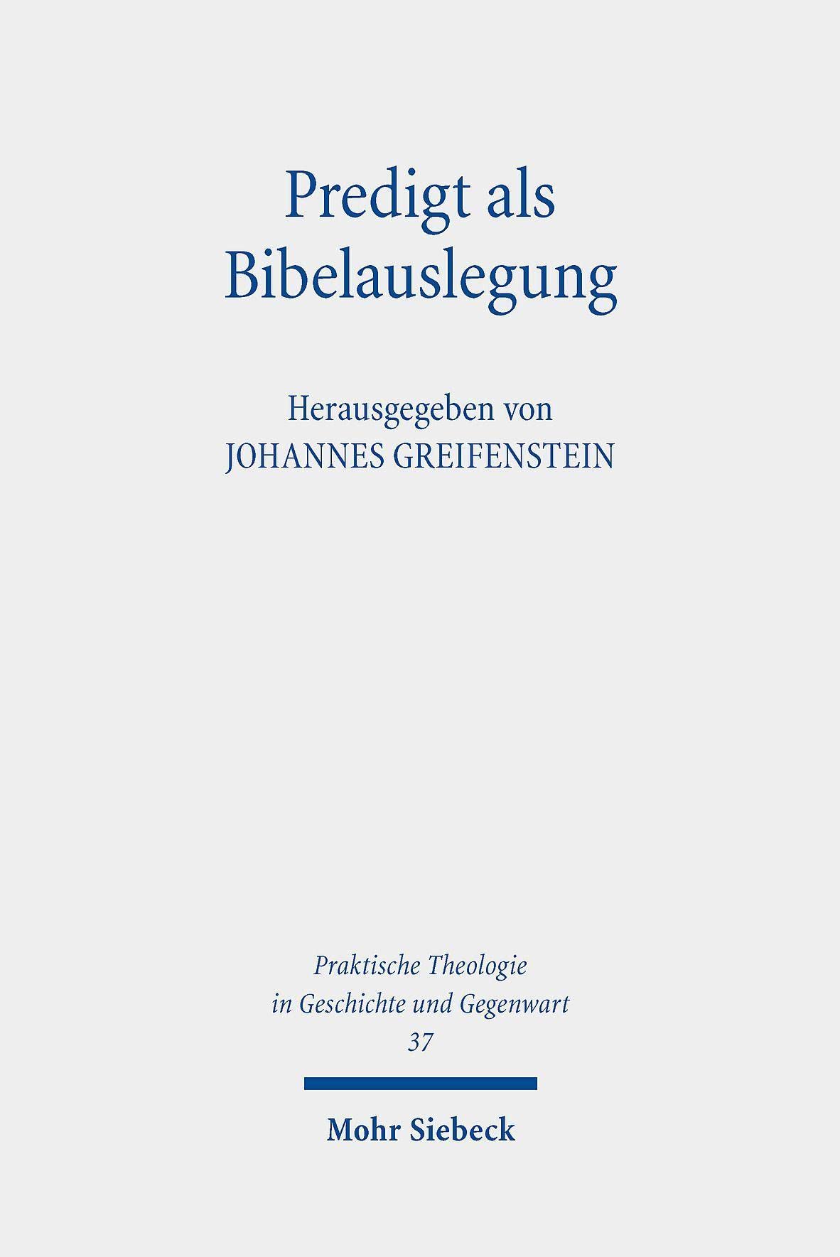 Predigt als Bibelauslegung Religion & Esotericism