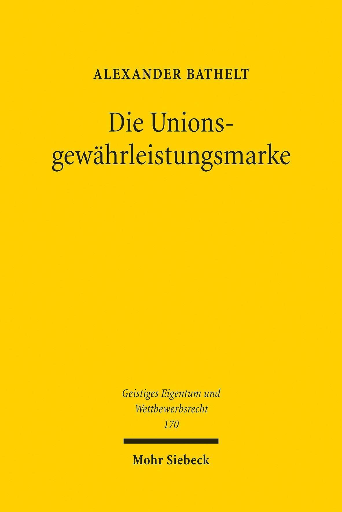 Die Unionsgewährleistungsmarke Law