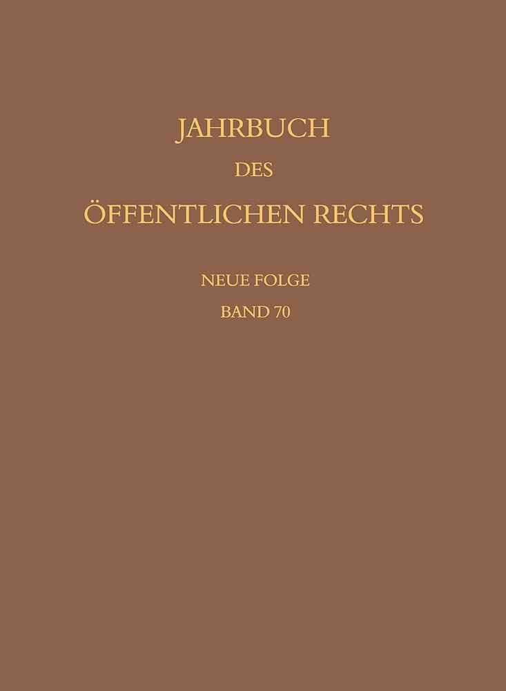 Jahrbuch des öffentlichen Rechts der Gegenwart. Neue Folge Law
