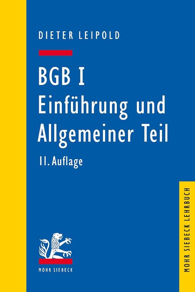 BGB I: Einführung und Allgemeiner Teil Law