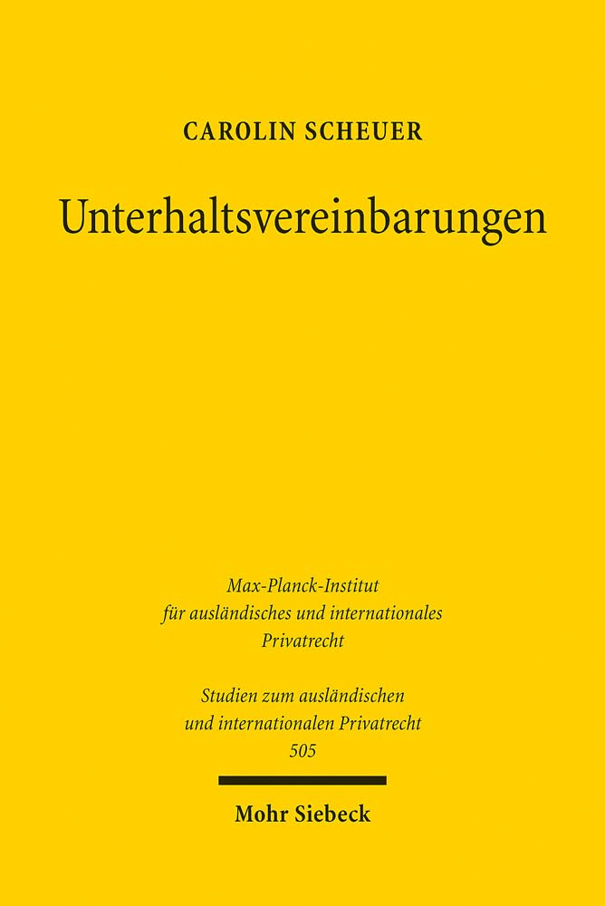 Unterhaltsvereinbarungen Law