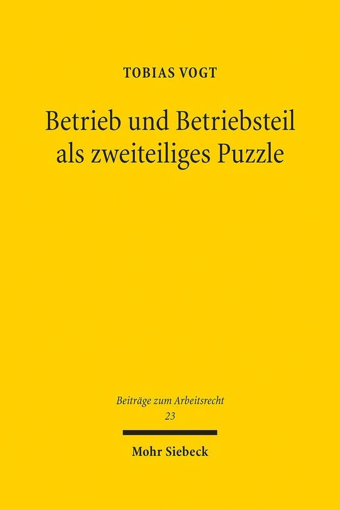 Betrieb und Betriebsteil als zweiteiliges Puzzle Law