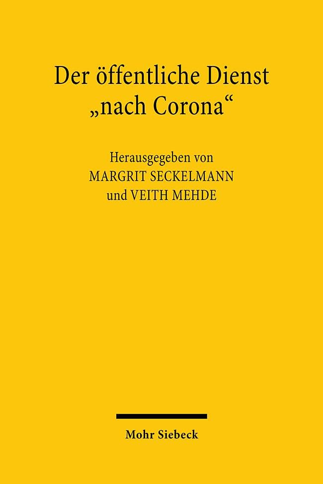 Der öffentliche Dienst "nach Corona" Law