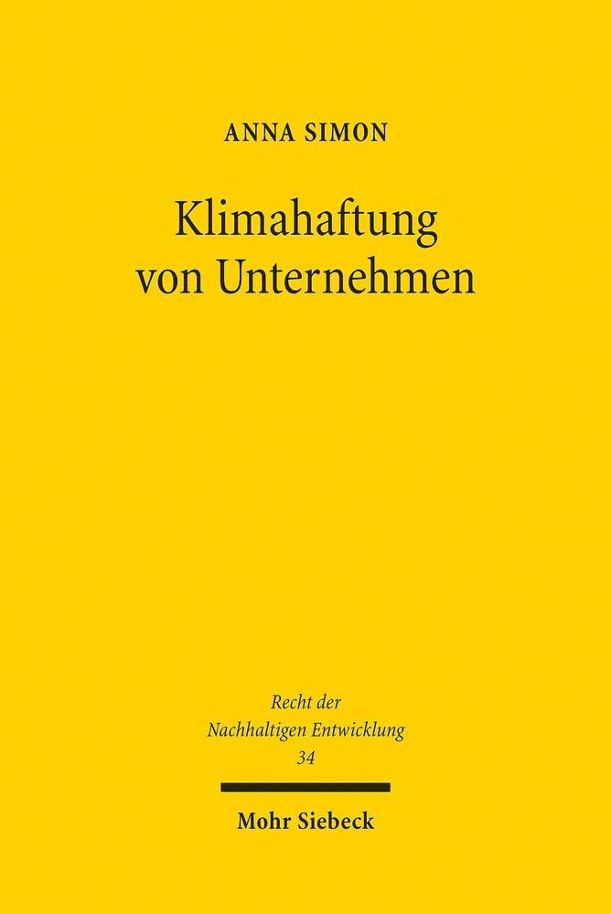 Klimahaftung von Unternehmen Law Books