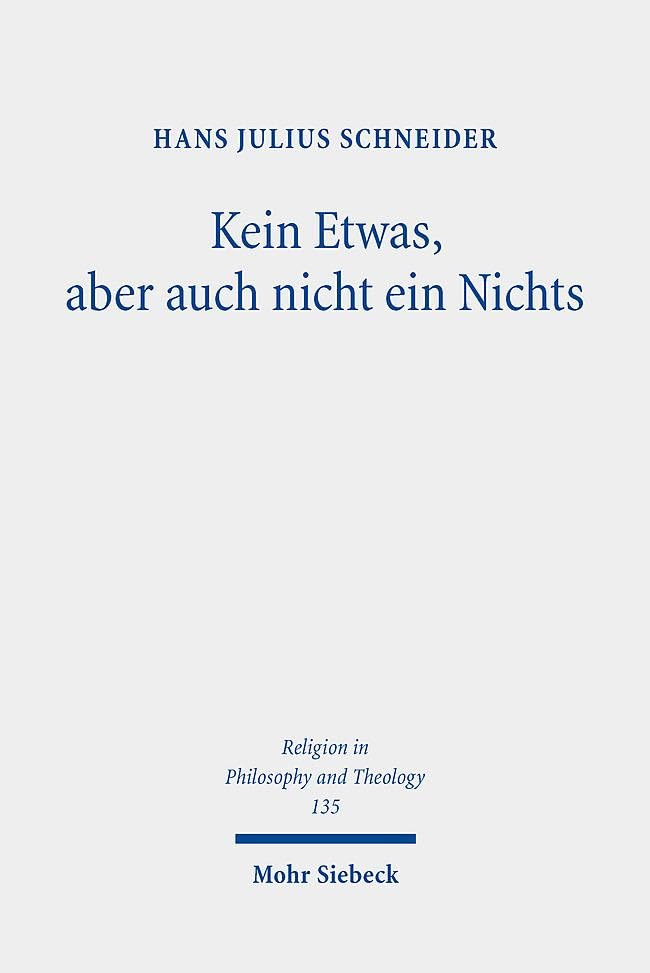 Kein Etwas, aber auch nicht ein Nichts Philosophy