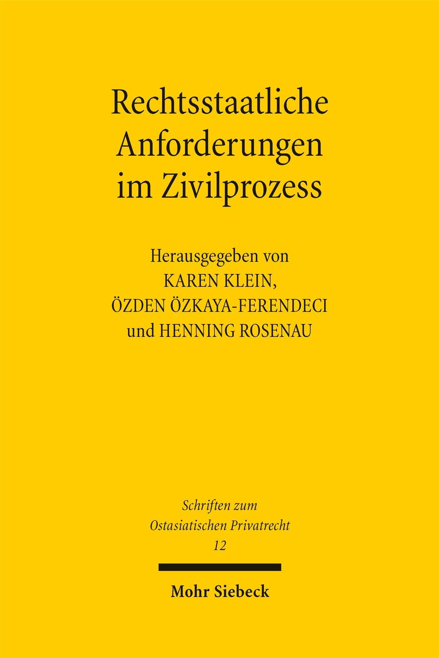 Rechtsstaatliche Anforderungen im Zivilprozess Law