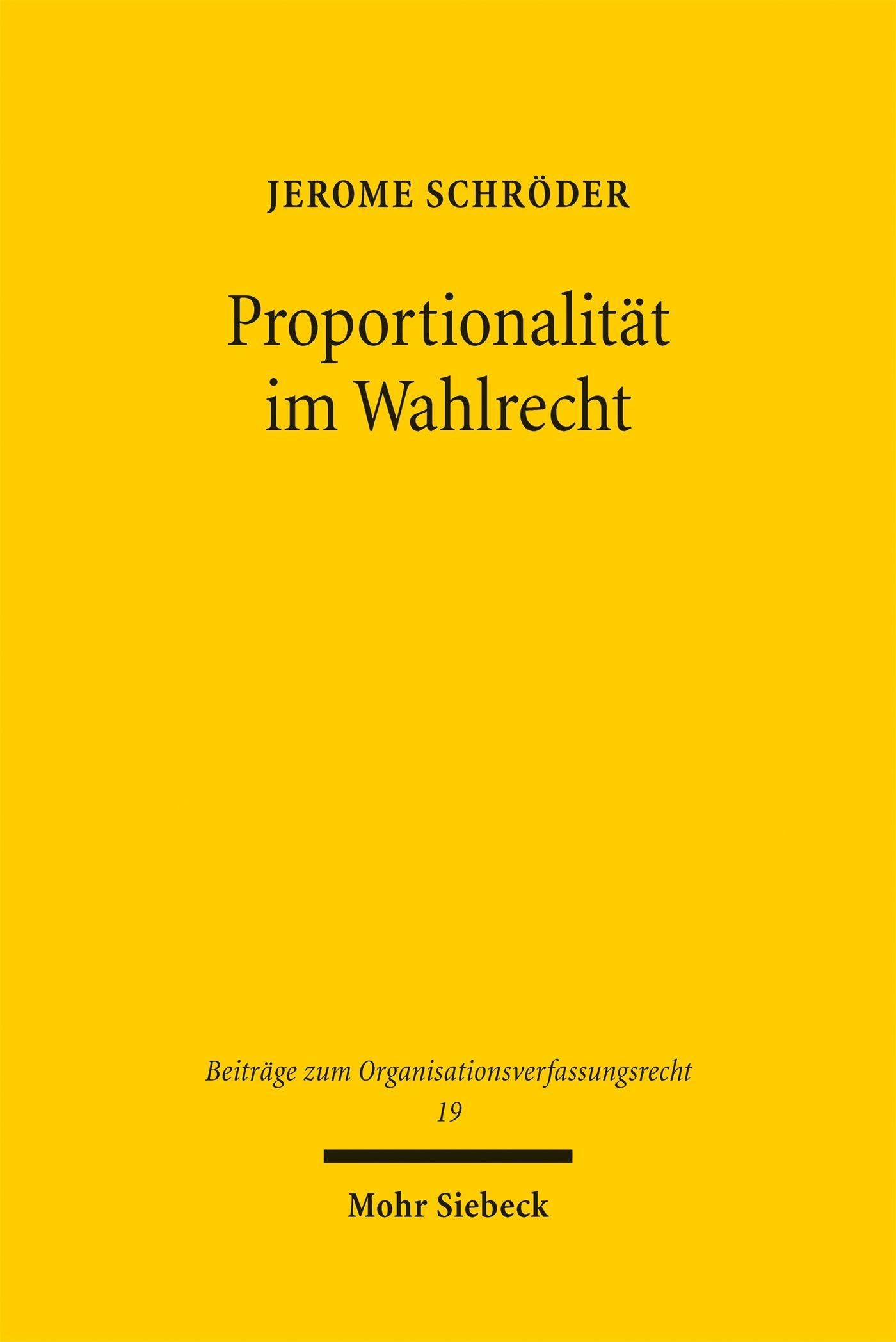 Proportionalität im Wahlrecht Law