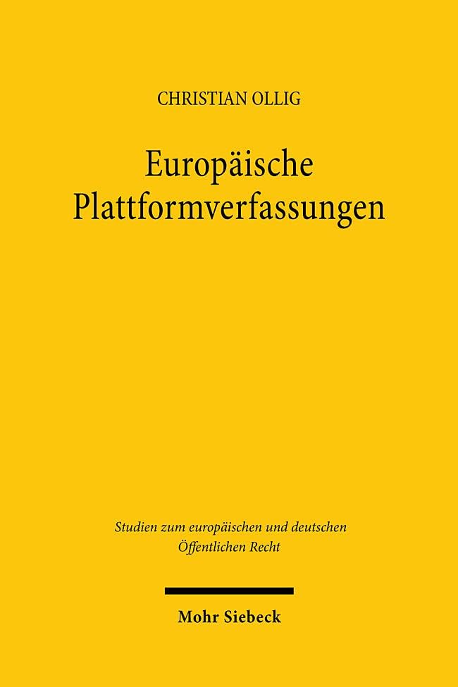 Europäische Plattformverfassungen Law