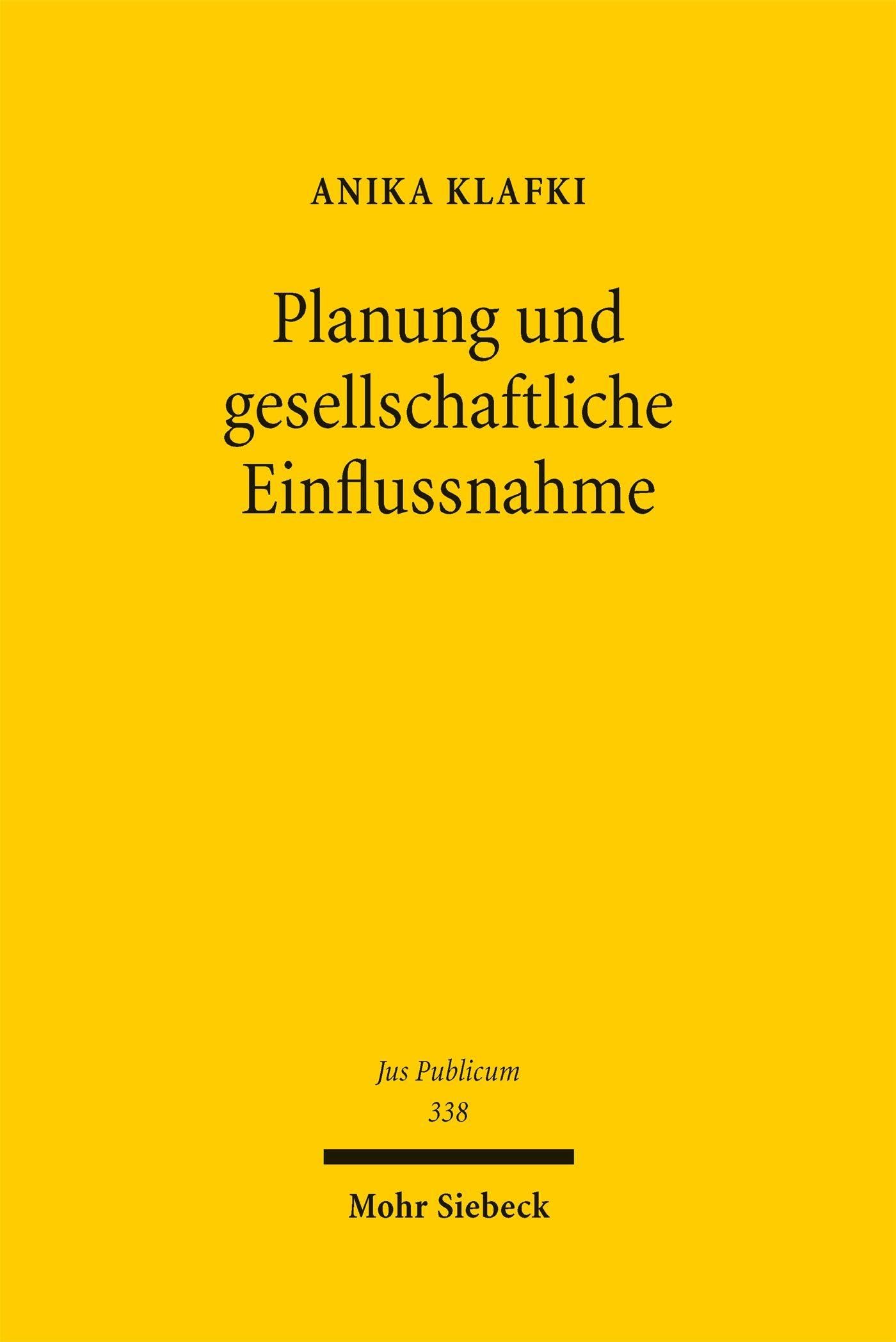 Planung und gesellschaftliche Einflussnahme Law