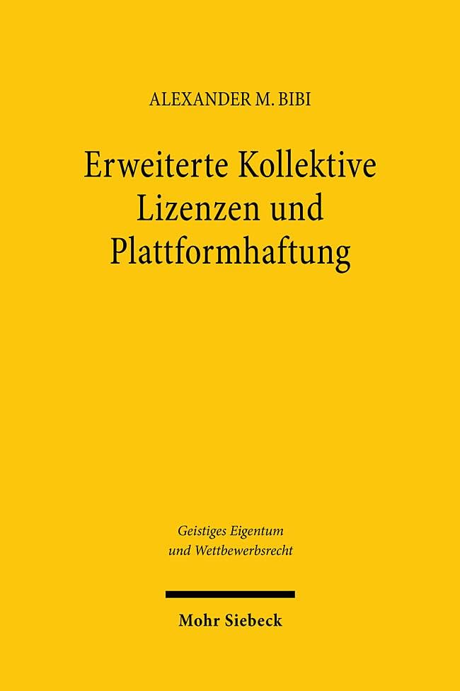 Erweiterte Kollektive Lizenzen und Plattformhaftung Law