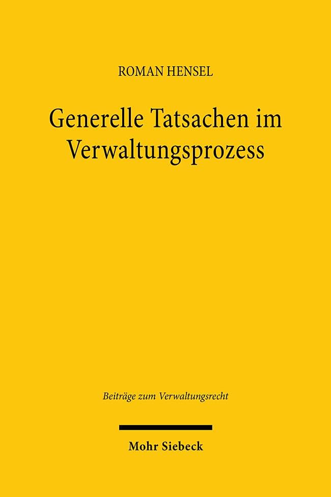 Generelle Tatsachen im Verwaltungsprozess Law