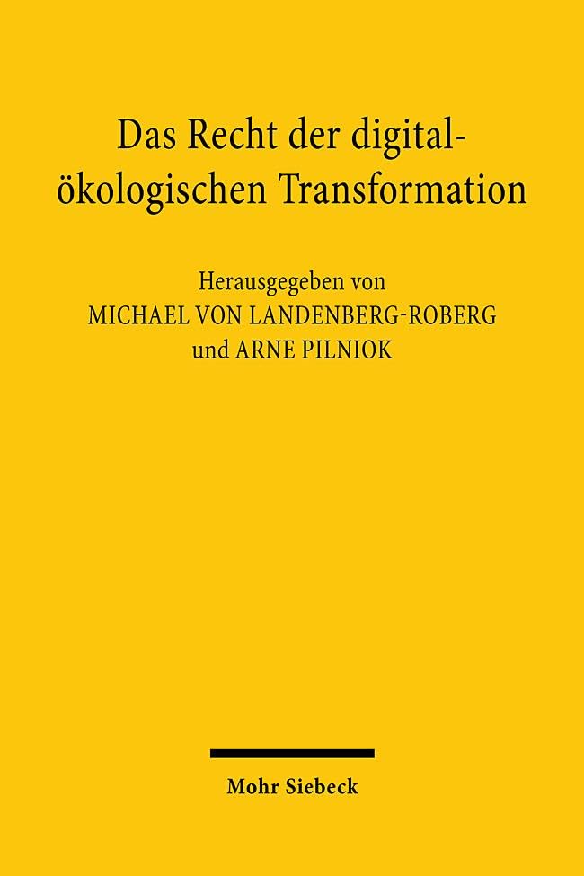 Das Recht der digital-ökologischen Transformation Law