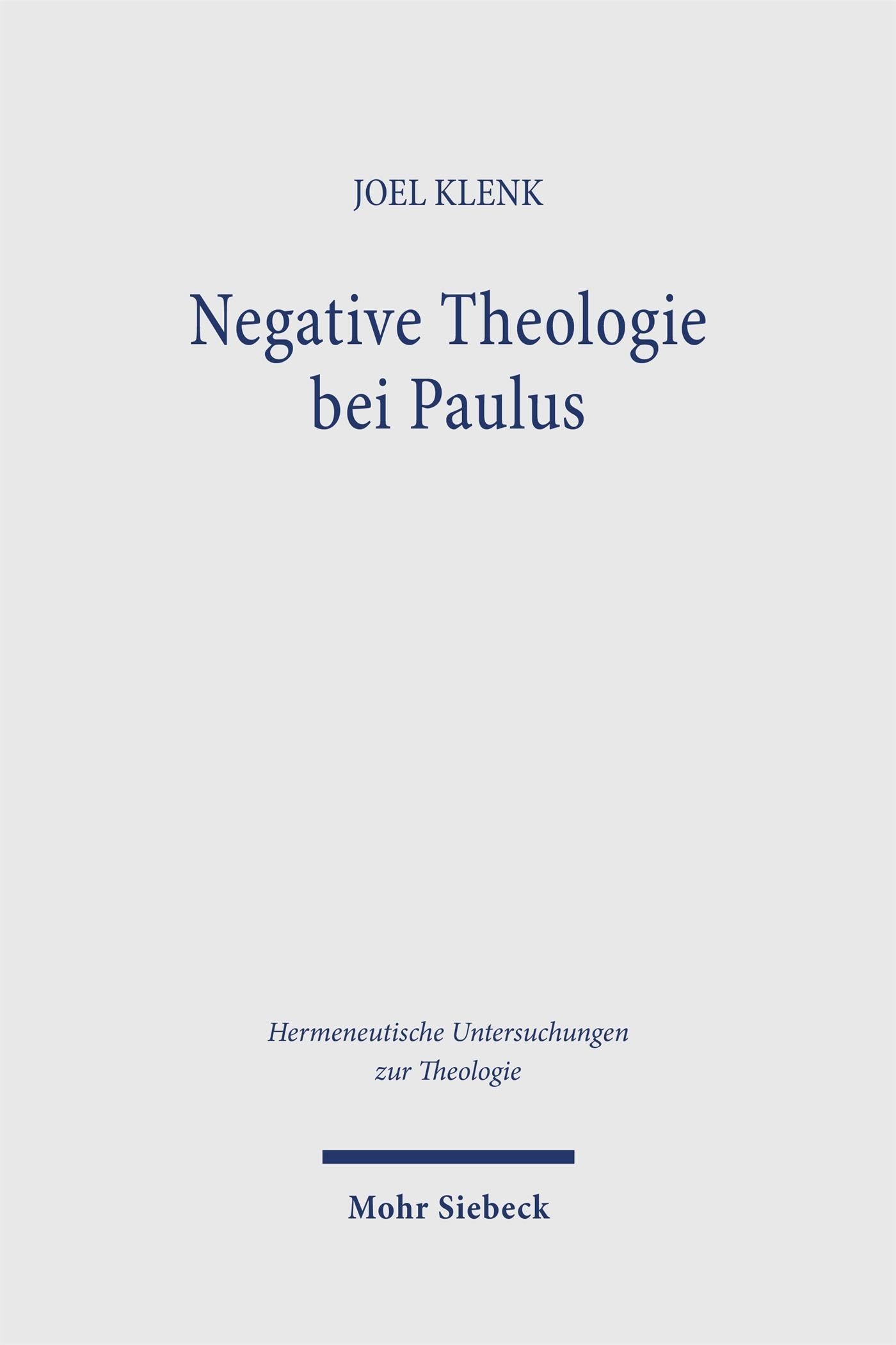 Negative Theologie bei Paulus Philosophy
