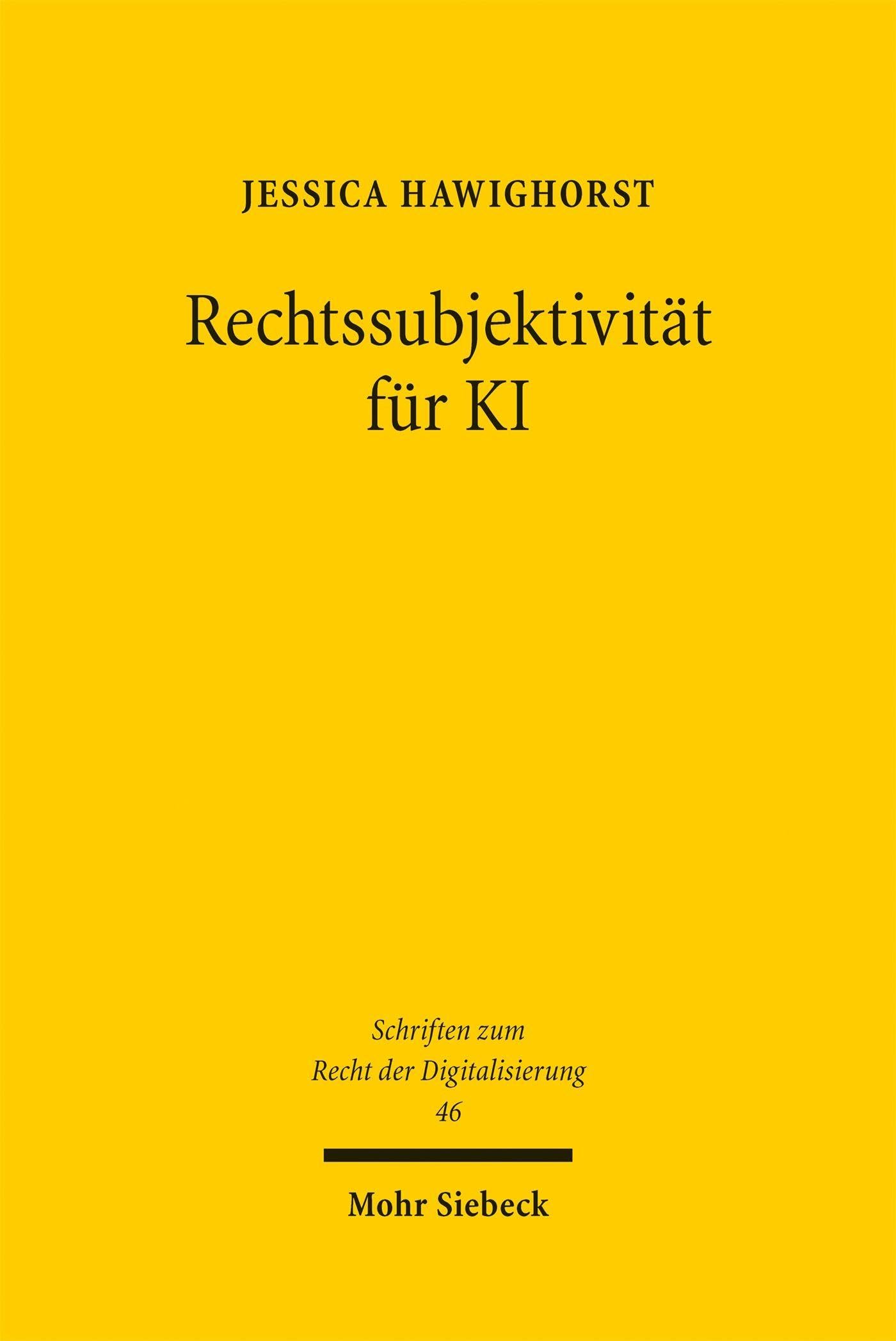 Rechtssubjektivität für KI Law