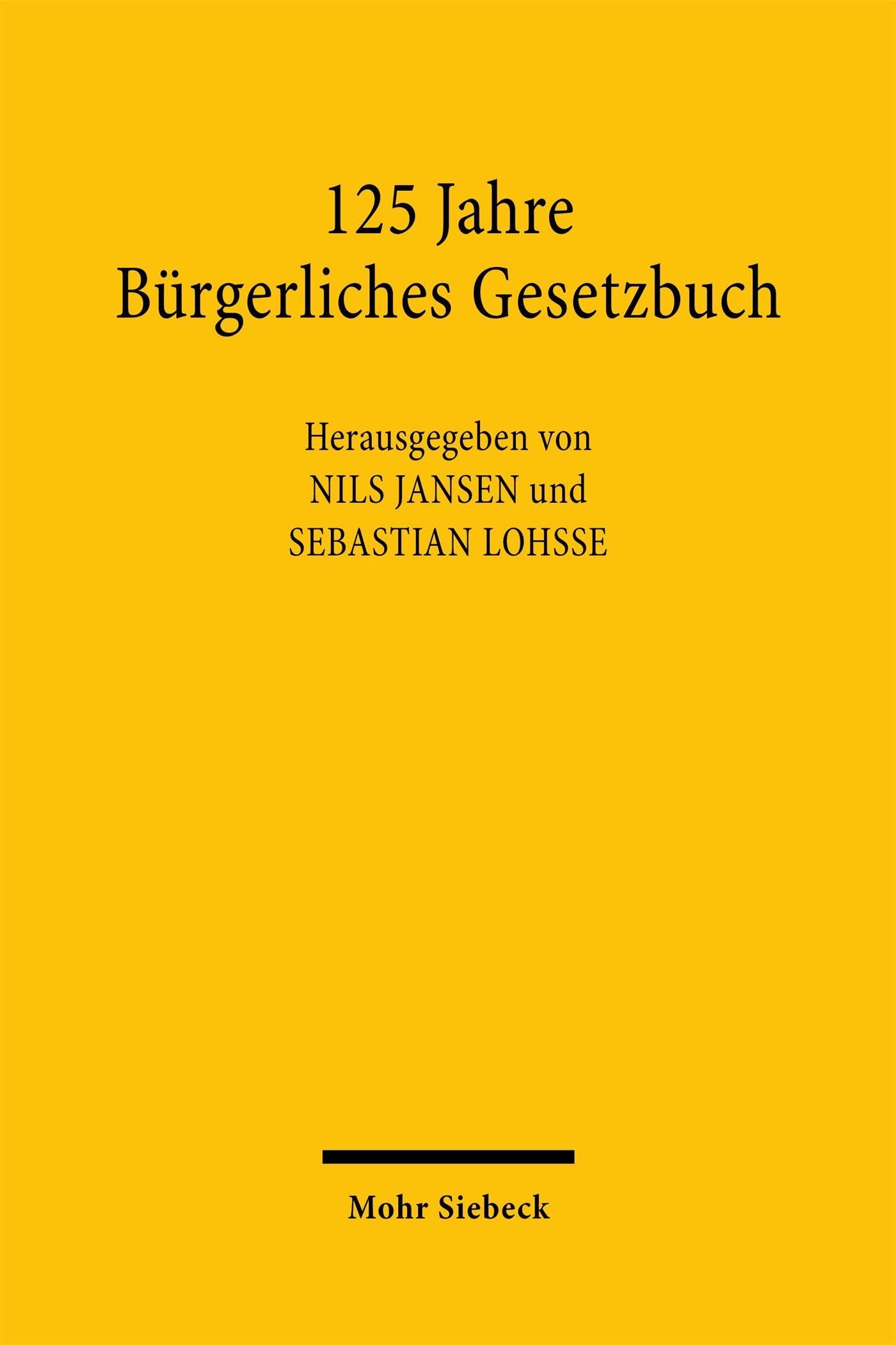 125 Jahre Bürgerliches Gesetzbuch Law