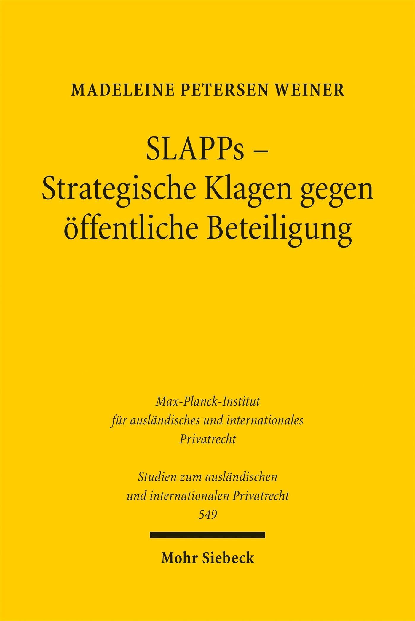 SLAPPs - Strategische Klagen gegen öffentliche Beteiligung Law