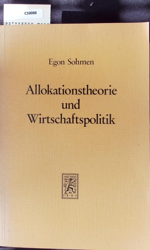 Allokationstheorie und Wirtschaftspolitik. book
