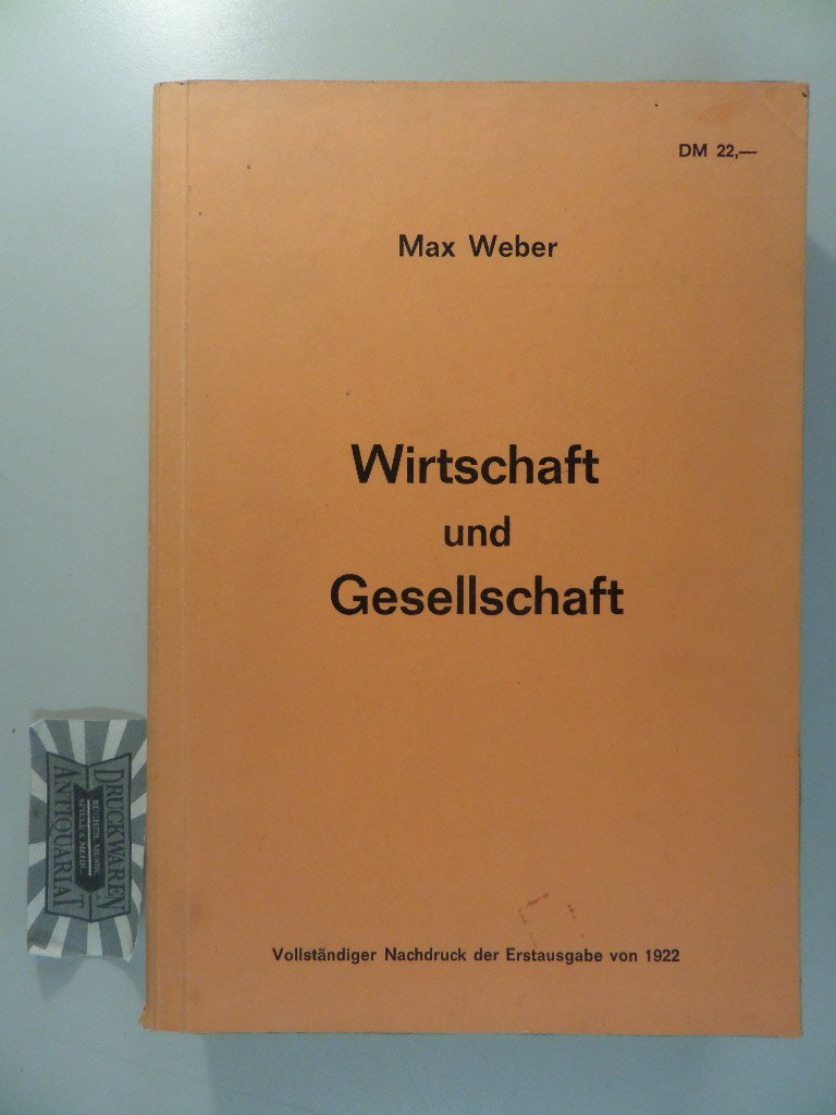 Wirtschaft und Gesellschaft. Grundriss der verstehenden Soziologie. Books