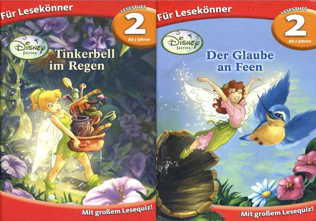 Disney fairies: Tinkerbell im Regen + Der Glaube an Feen (Für Lesekönner. Lesestufe 2 ab 7 Jahren. Mit großem Lesequiz!) Books