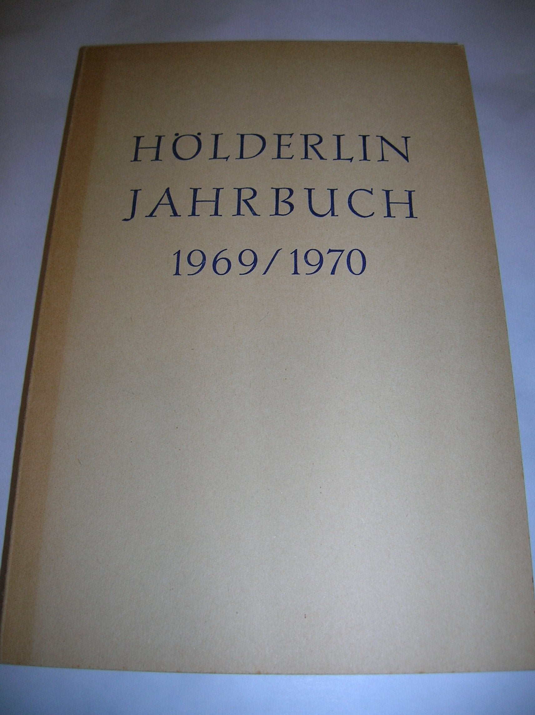 Hölderlin Jahrbuch. Band 16 - 1969/1970 Books