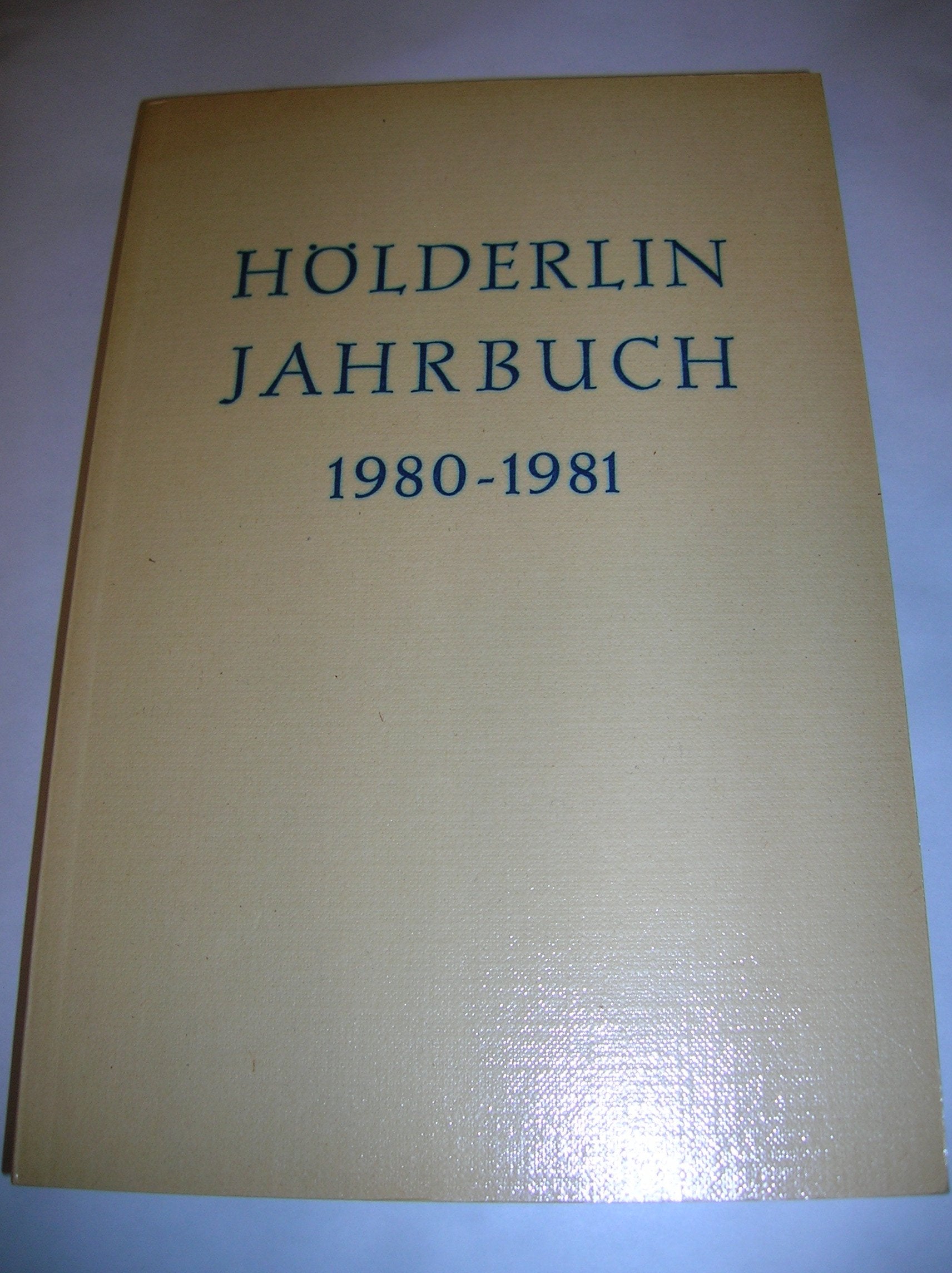 Product Image: Hölderlin-Jahrbuch 1980 - 1981. 22. Band