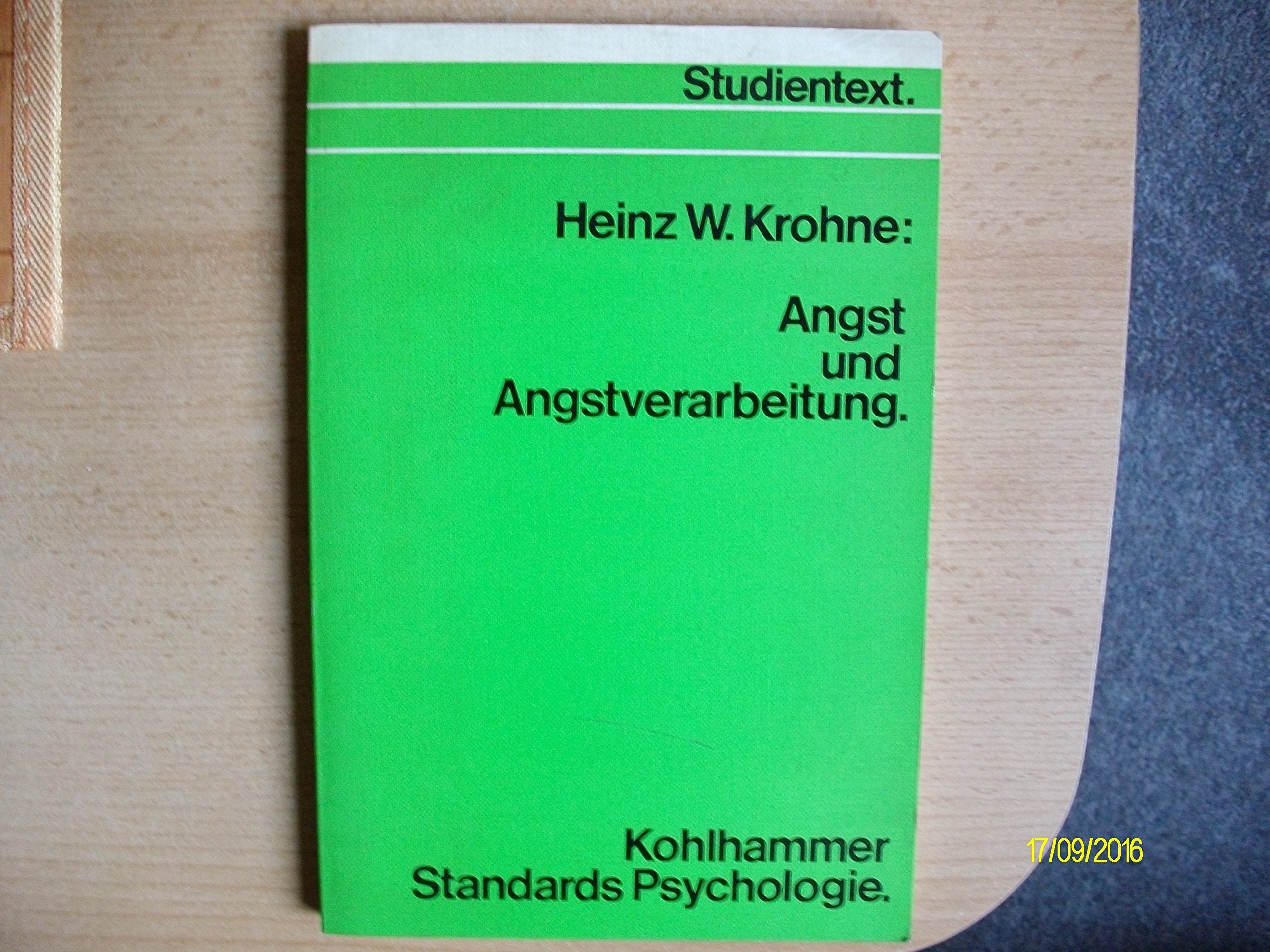 Angst und Angstverarbeitung (Kohlhammer Standards Psychologie / Studientext) Psychology