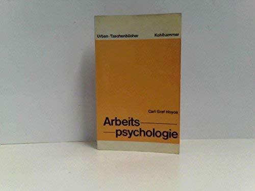 Arbeitspsychologie., Hoyos, Carl Graf book