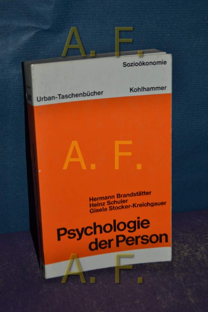 Psychologie der Person (Urban-Taschenbücher) Psychology