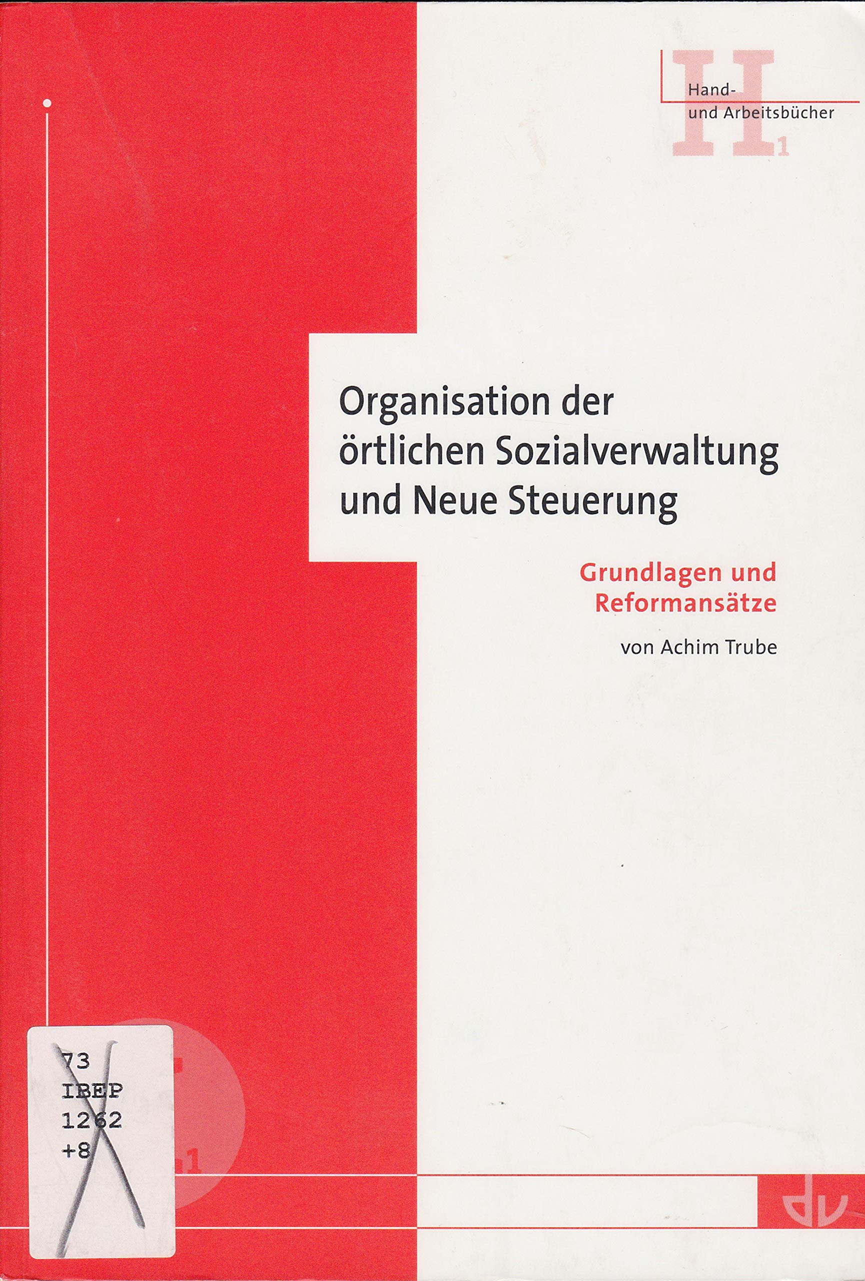 Organisation der örtlichen Sozialverwaltung und Neue Steuerung: Grundlagen und Reformansätze (Schriften des Deutschen Vereins für öffentliche und private Fürsorge / Hand- und Arbeitsbücher) Books