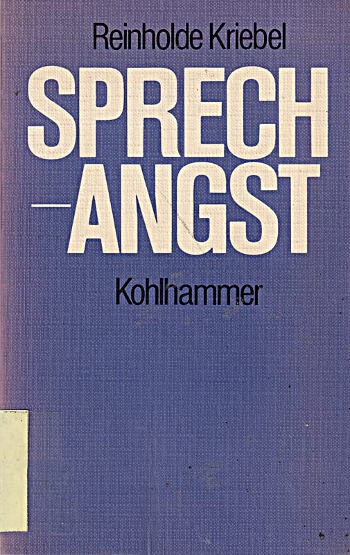 Sprechangst: Analyse und Behandlung einer verbalen Kommunikationsstörung Psychology
