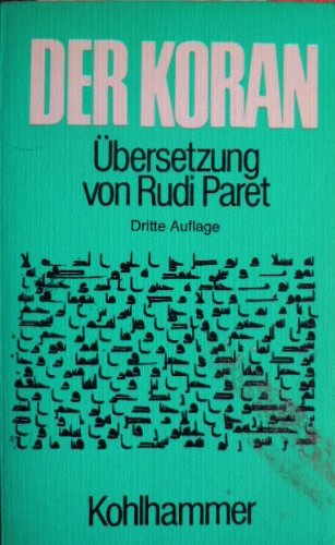 Der Koran Übersetzung von Rudi Paret Dritte Auflage Books