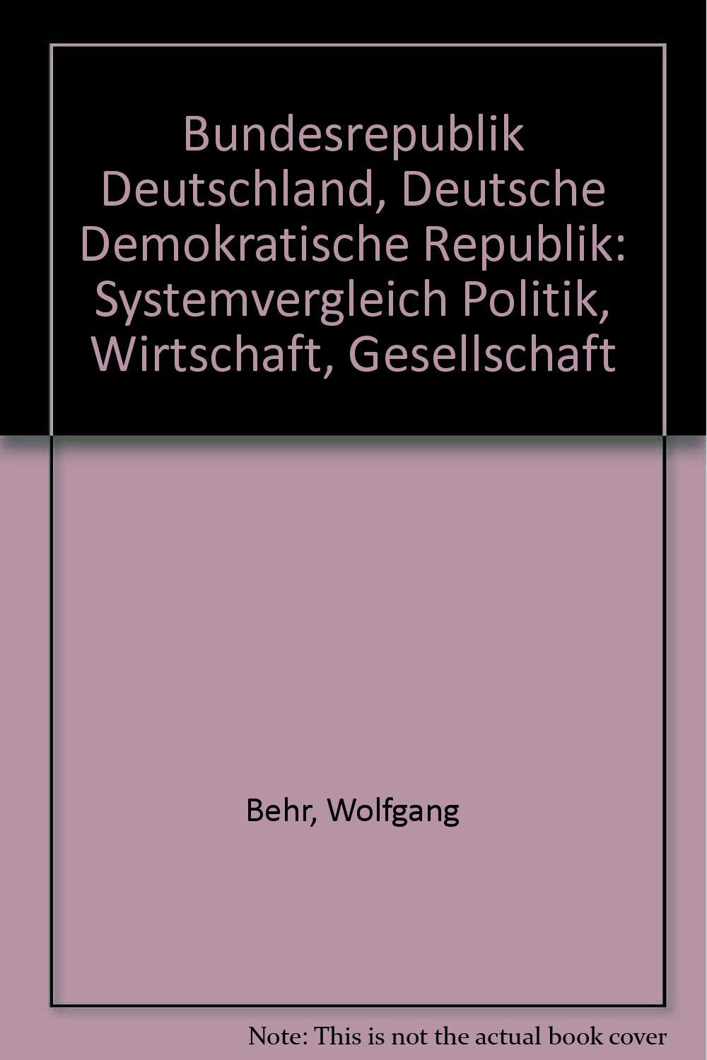 Bundesrepublik Deutschland, Deutsche Demokratische Republik: Systemvergleich Politik, Wirtschaft, Gesellschaft book