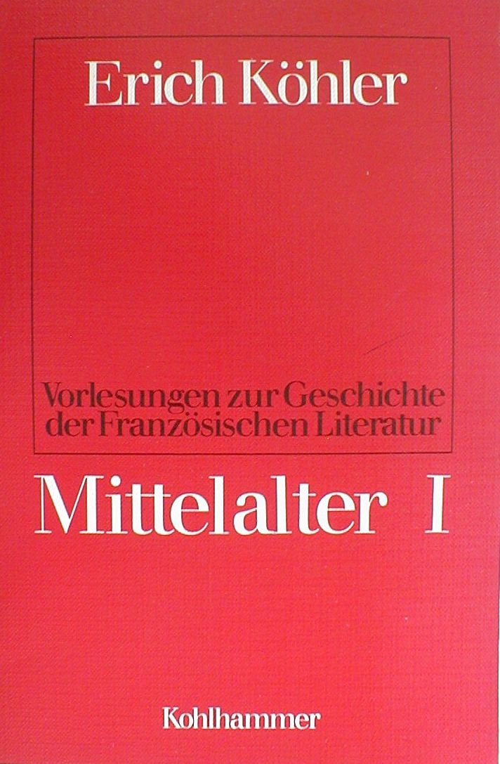 Vorlesungen zur Geschichte der Französischen Literatur, Mittelalter Books