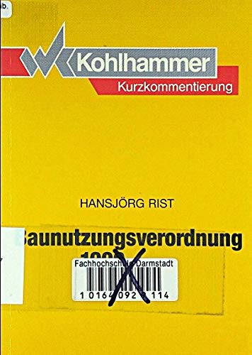 Baunutzungsverordnung 1990: Kurzkommentierung Architecture