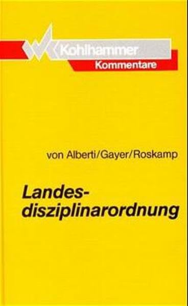Landesdisziplinarordnung: Kommentar Law