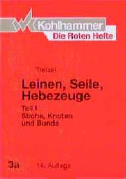 Die Roten Hefte, Bd.3a, Leinen, Seile, Hebezeuge Politics & History