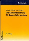 Die Gemeindeverordnung für Baden-Württemberg: Textausgabe Professional & Reference Books