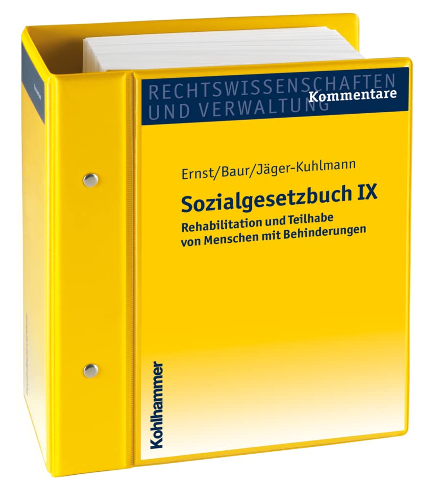 Sozialgesetzbuch IX: Rehabilitation und Teilhabe von Menschen mit Behinderungen. Kommentar. Stand: August 2024, Gesamtwerk inkl. 47. Lfg. (Sozialgesetzbuch, 9, Band 9) Law