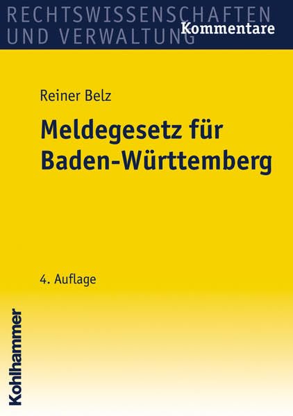Meldegesetz für Baden-Württemberg Law