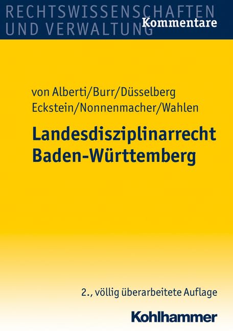 Landesdisziplinarrecht Baden-Württemberg Law