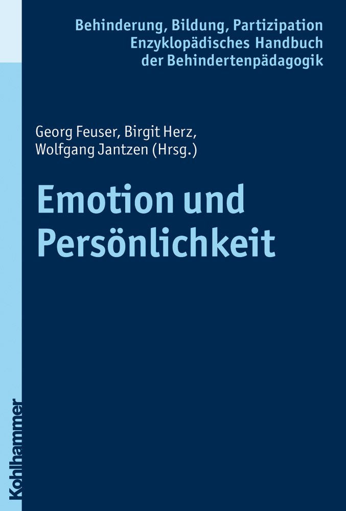 Emotion und Persönlichkeit (Enzyklopädisches Handbuch der Behindertenpädagogik, 10, Band 10) Books
