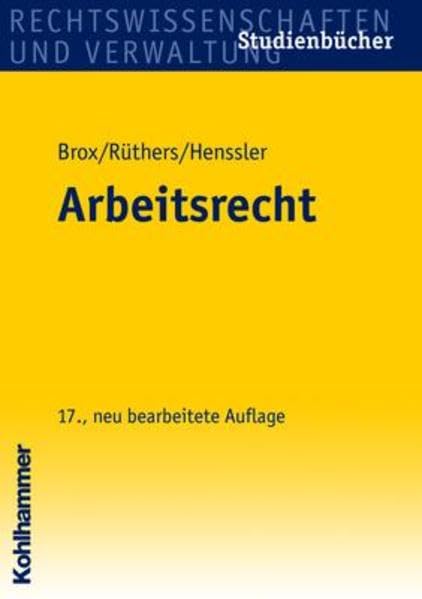 Arbeitsrecht (Studienbücher Rechtswissenschaft) Law